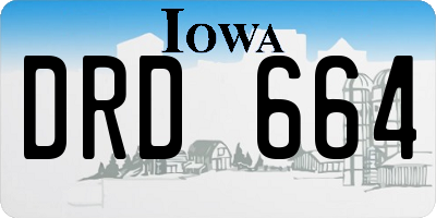 IA license plate DRD664