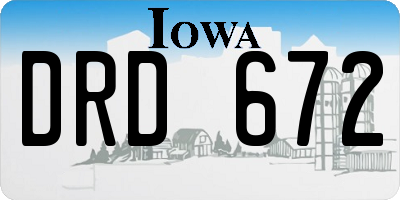 IA license plate DRD672