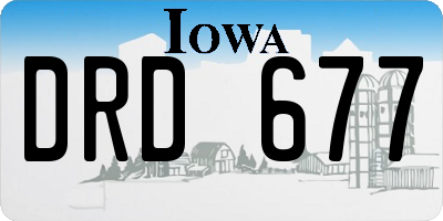 IA license plate DRD677