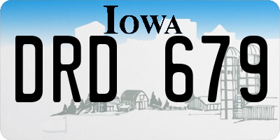 IA license plate DRD679