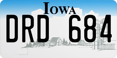 IA license plate DRD684