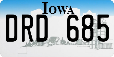 IA license plate DRD685