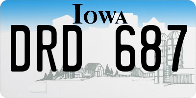 IA license plate DRD687