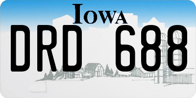 IA license plate DRD688
