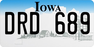 IA license plate DRD689