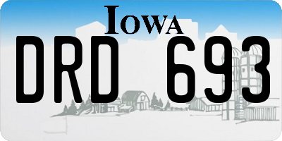 IA license plate DRD693