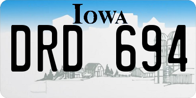 IA license plate DRD694