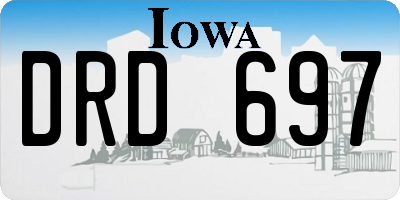 IA license plate DRD697