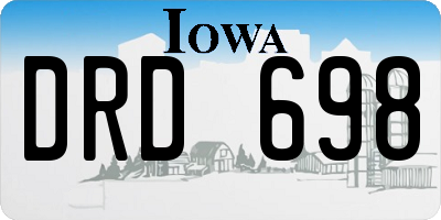 IA license plate DRD698