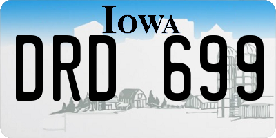 IA license plate DRD699