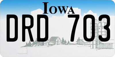 IA license plate DRD703