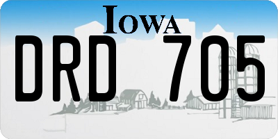 IA license plate DRD705
