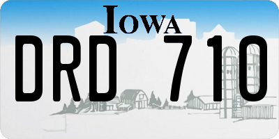 IA license plate DRD710