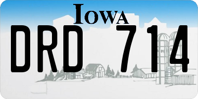 IA license plate DRD714
