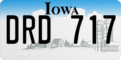 IA license plate DRD717