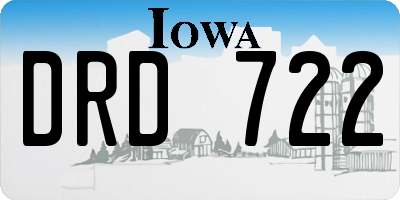 IA license plate DRD722