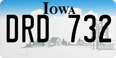 IA license plate DRD732