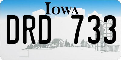 IA license plate DRD733