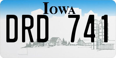 IA license plate DRD741