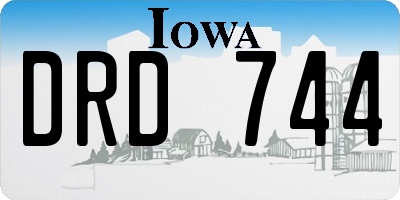 IA license plate DRD744