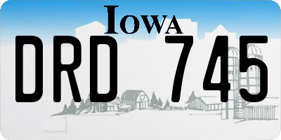 IA license plate DRD745