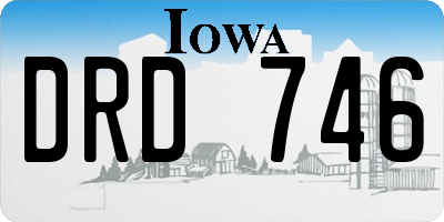 IA license plate DRD746