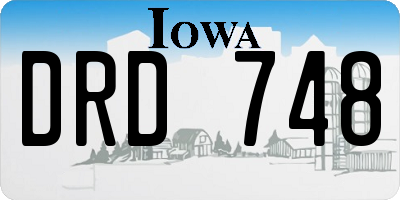IA license plate DRD748