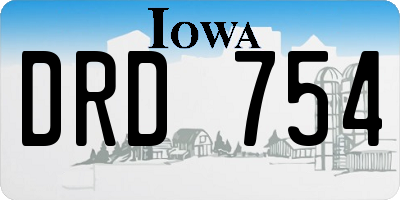 IA license plate DRD754