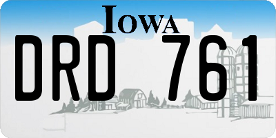 IA license plate DRD761
