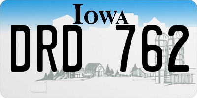IA license plate DRD762
