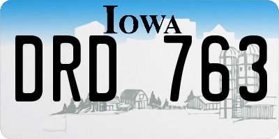 IA license plate DRD763