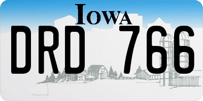 IA license plate DRD766