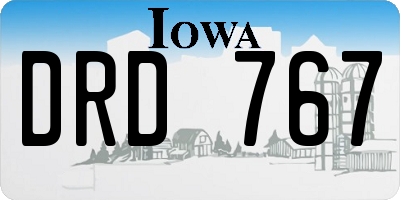 IA license plate DRD767