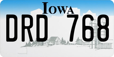 IA license plate DRD768