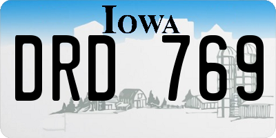 IA license plate DRD769