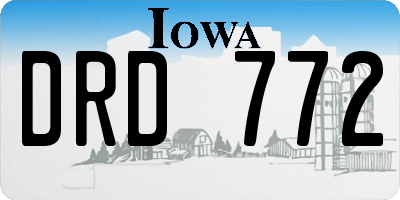 IA license plate DRD772