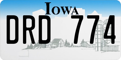 IA license plate DRD774