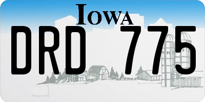 IA license plate DRD775