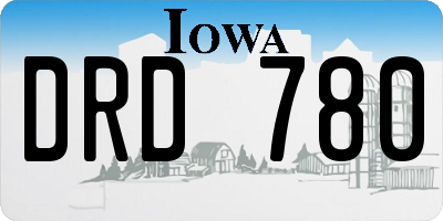 IA license plate DRD780