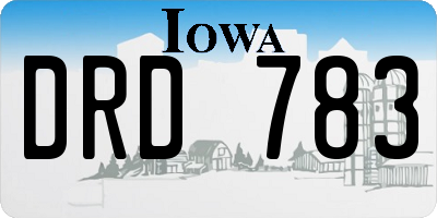 IA license plate DRD783