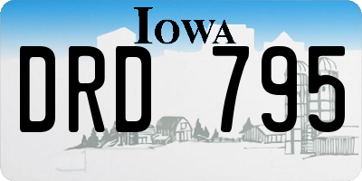 IA license plate DRD795