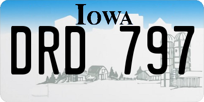 IA license plate DRD797