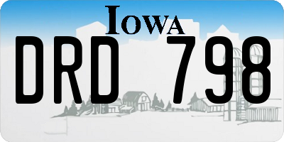 IA license plate DRD798
