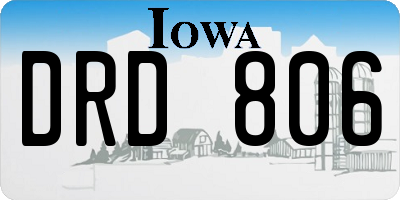 IA license plate DRD806