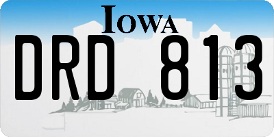 IA license plate DRD813