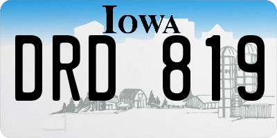 IA license plate DRD819