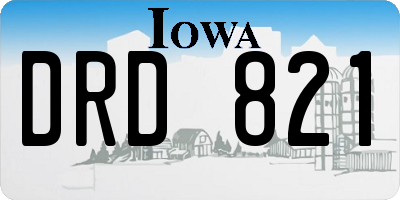 IA license plate DRD821