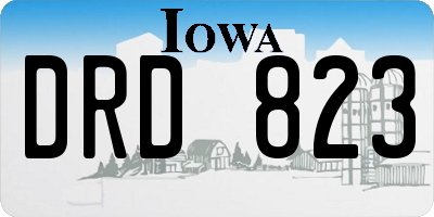 IA license plate DRD823