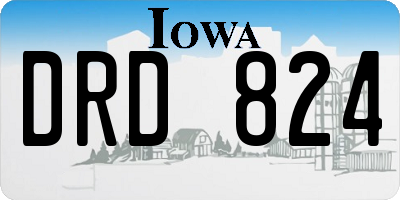 IA license plate DRD824