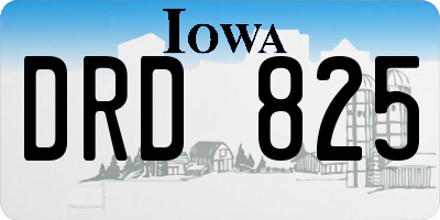 IA license plate DRD825